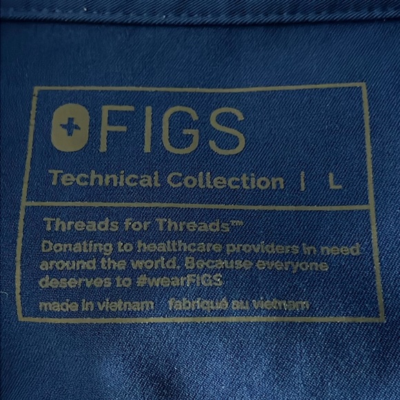 FIGS Scrub Set Top:Short Sleeve Size L Pants:Elastic Waistband & Ankles Size L - Picture 4 of 16